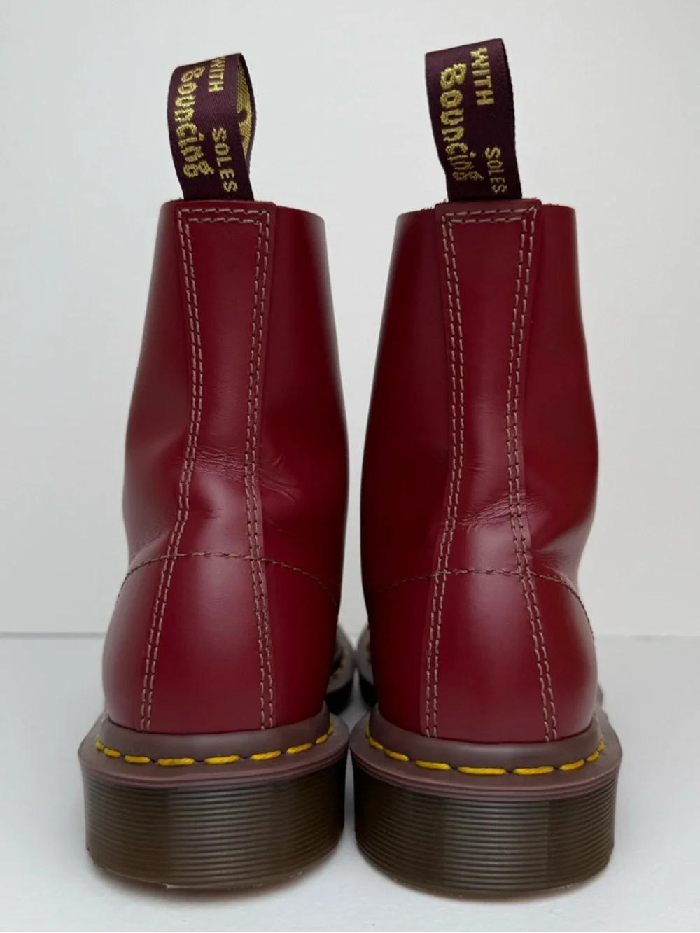 Dr. Martens Oxblood Red MIE Quilon Leather 1460 Lace Up 8 Eye Boots UK 5